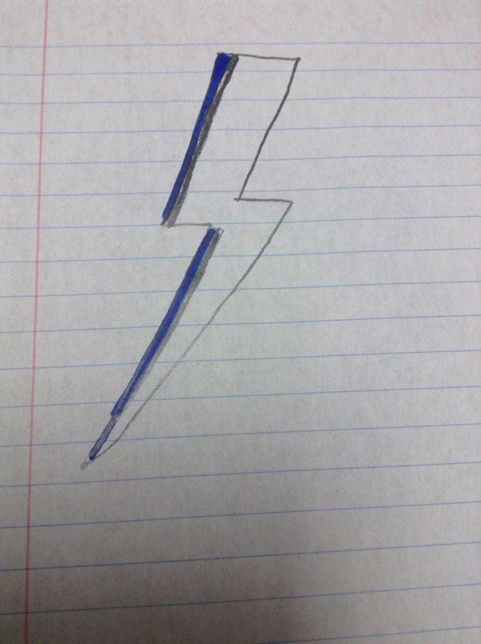 Color the other half blue