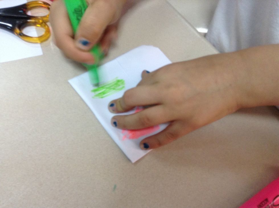 Color the sides with squares