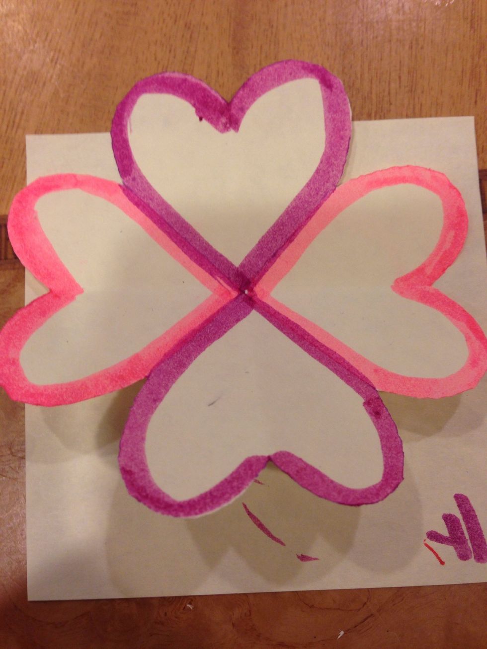 Color them in! You can follow my patterns or create your own. For the first one make sure you  outline the hearts first
