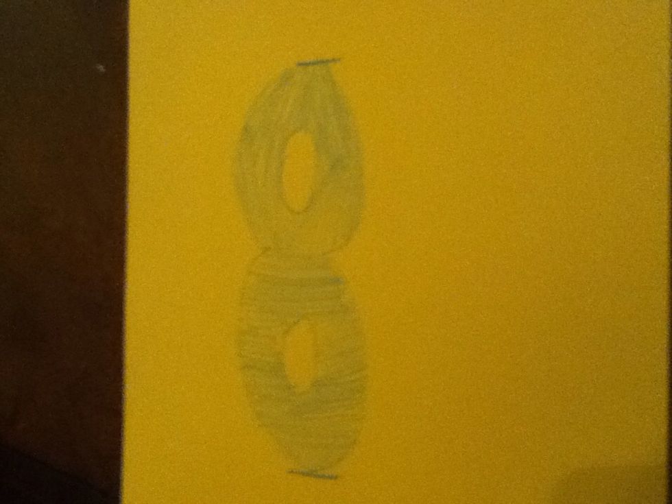 Color your drawing with your colored pencil. (For mrs Toma's class just quickly color it with one color.)