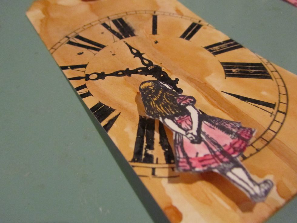 Colored her, fussy cut and added to the small tag.