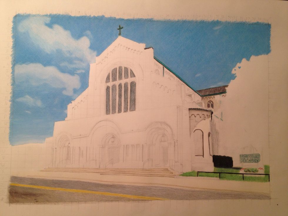 Coloring and shading of the front stairs