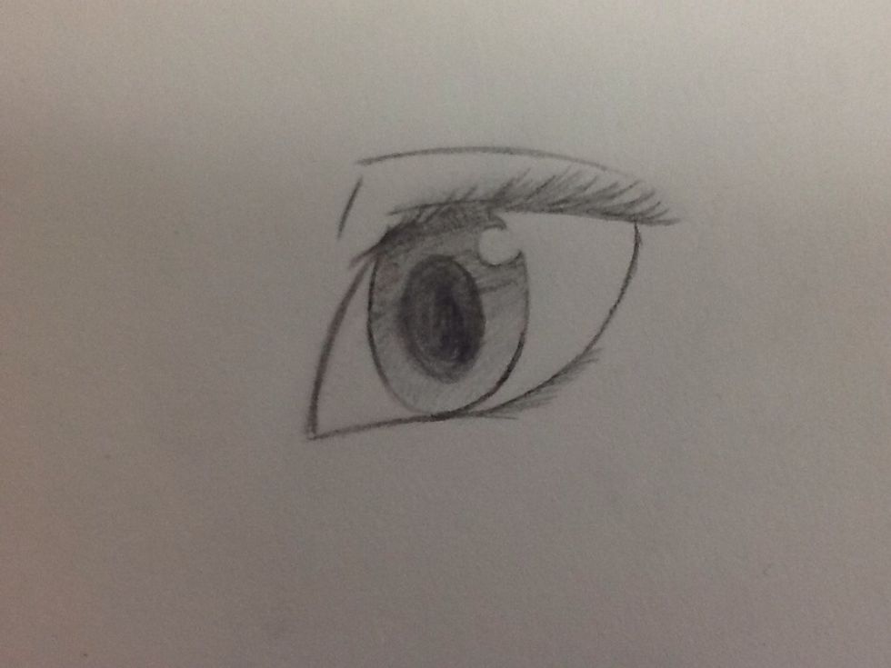 Colour in the eye! You may colour/shade it however you'd prefer.