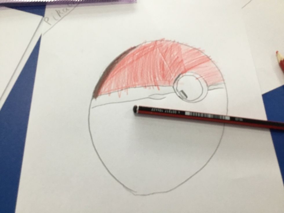 Colour the top half red