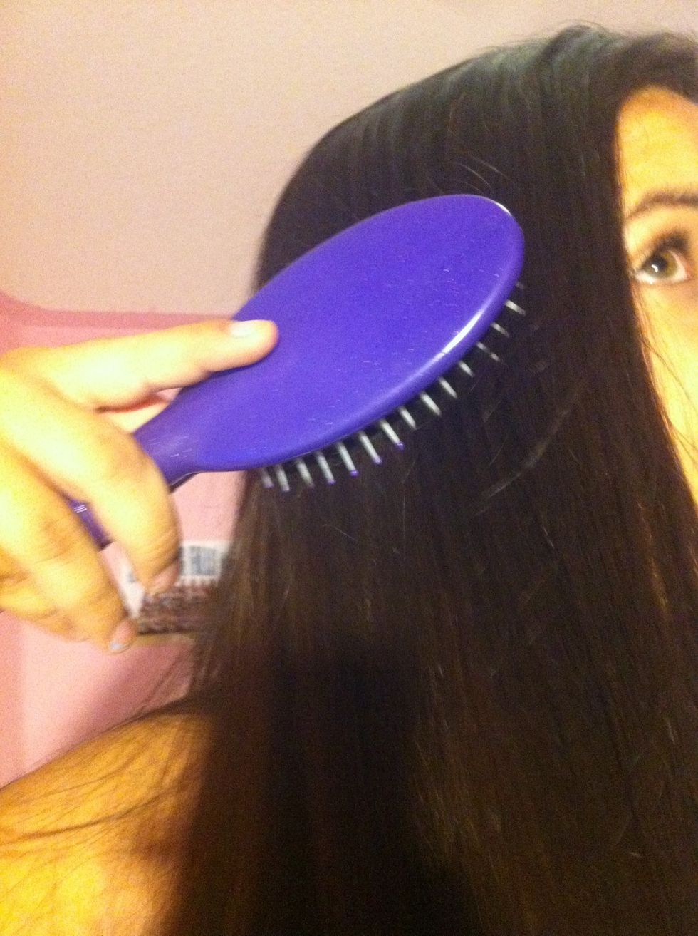 Comb hair thoroughly