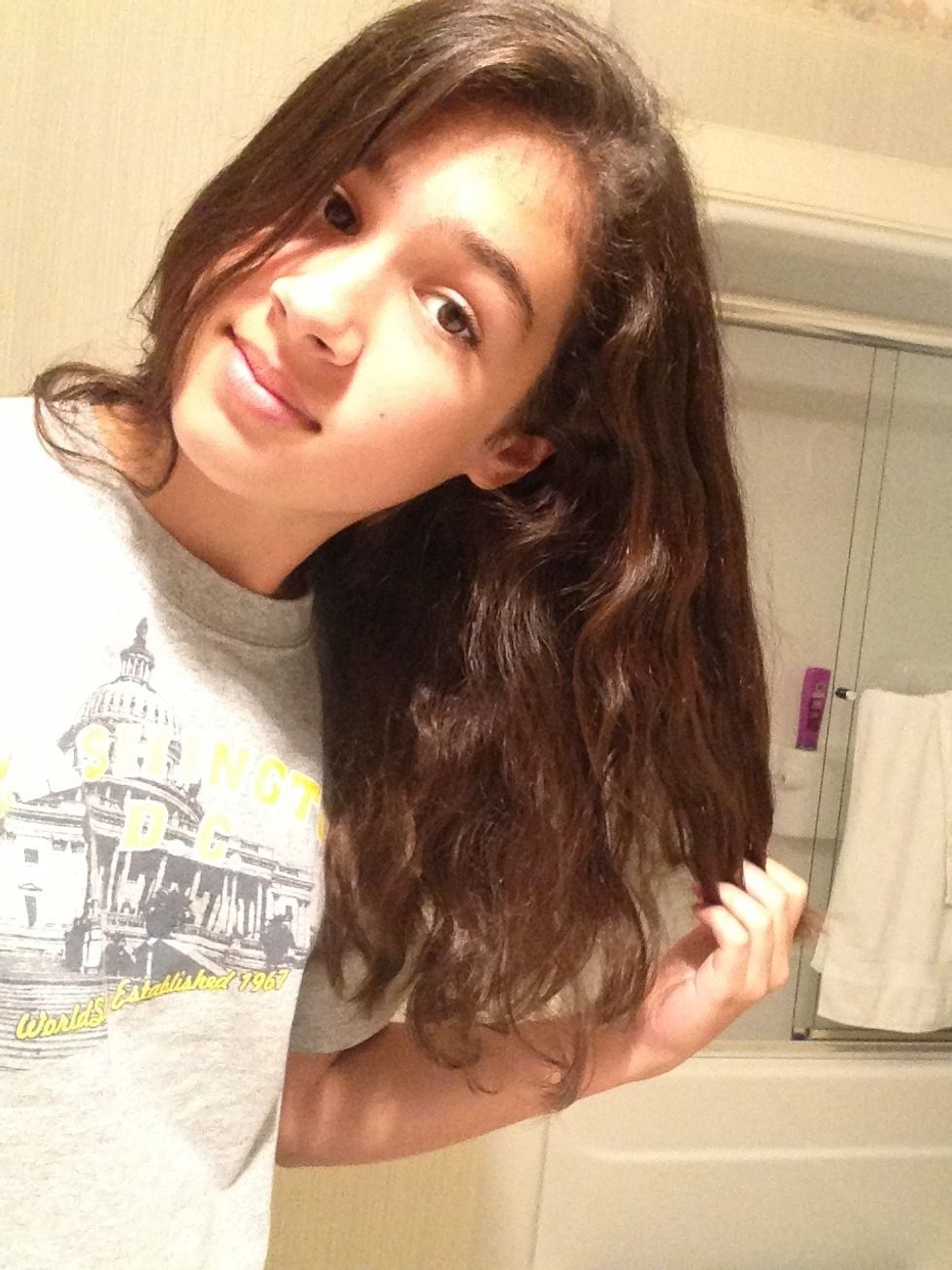 Comb though your hair with your fingers.