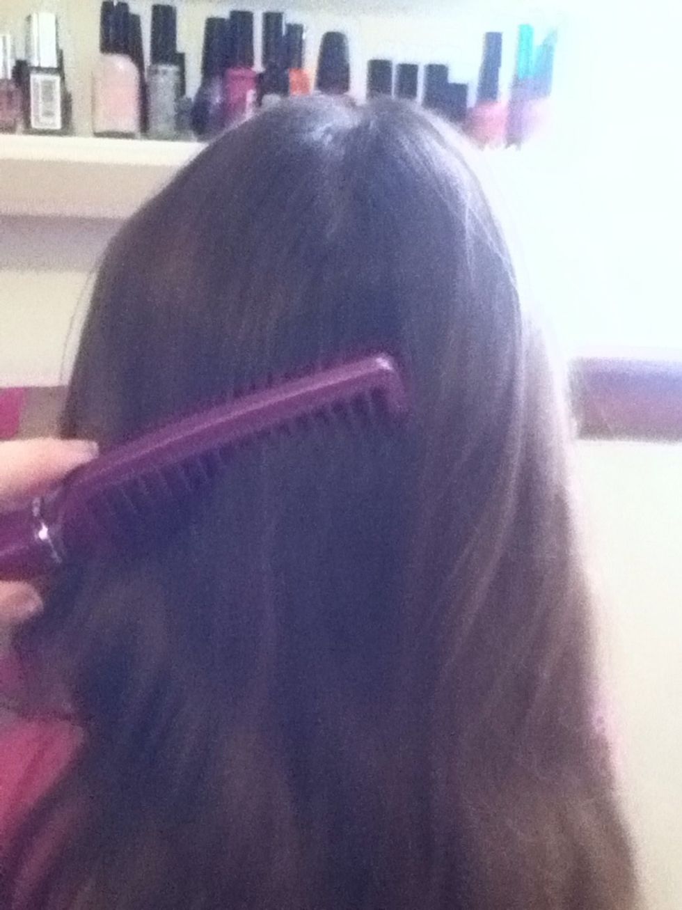 Comb your hair so it is easy to curl\ud83d\ude09