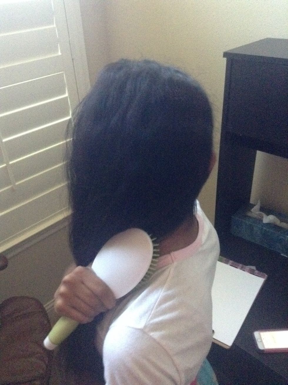 Comb your hair until there are no tangles.