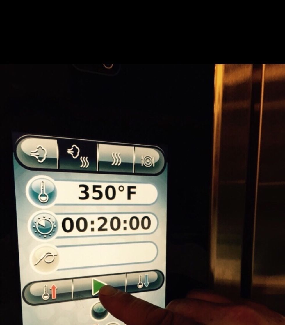 Combi mode 350F (177C) for 20 min.