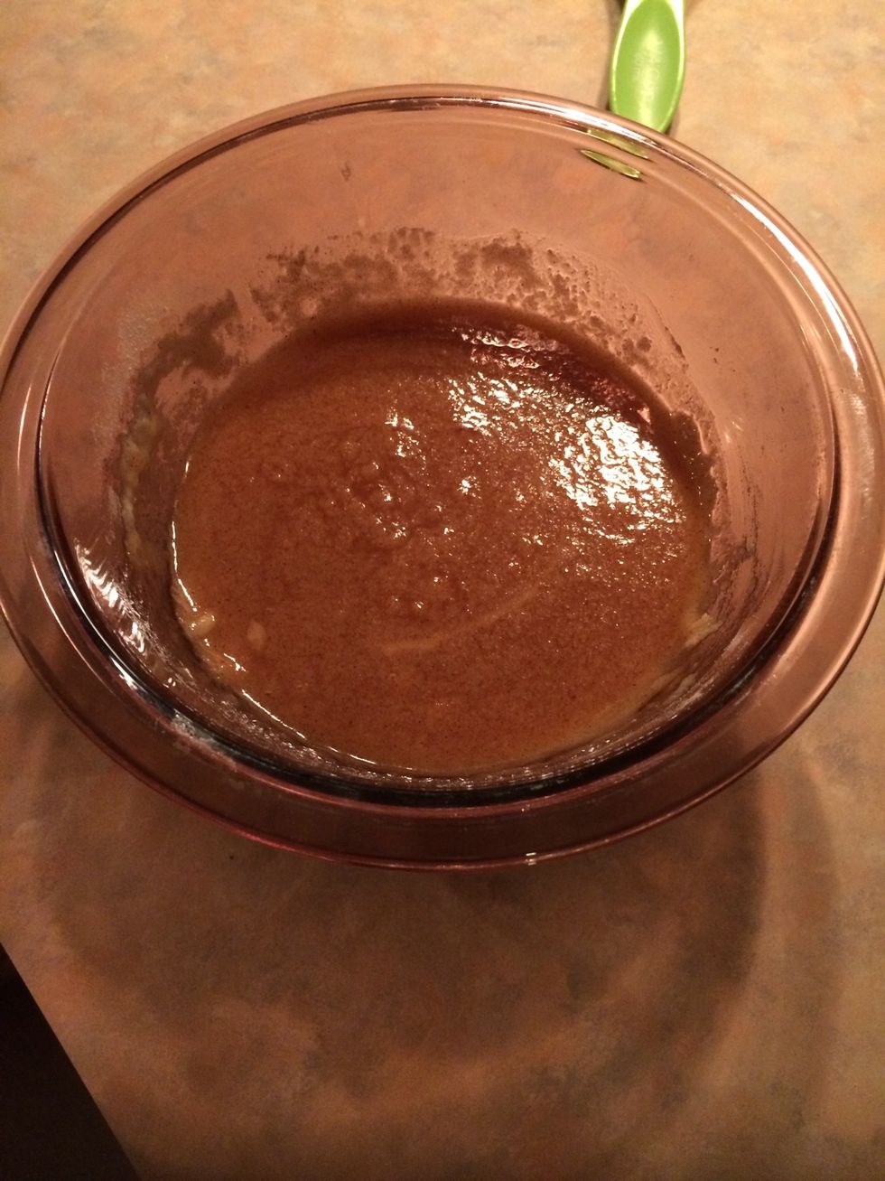 Combine 1/4 cup butter,1/2 cup sugar, 1/3 cup flour and 1 and 1/2 tsp cinnamon to make crumb