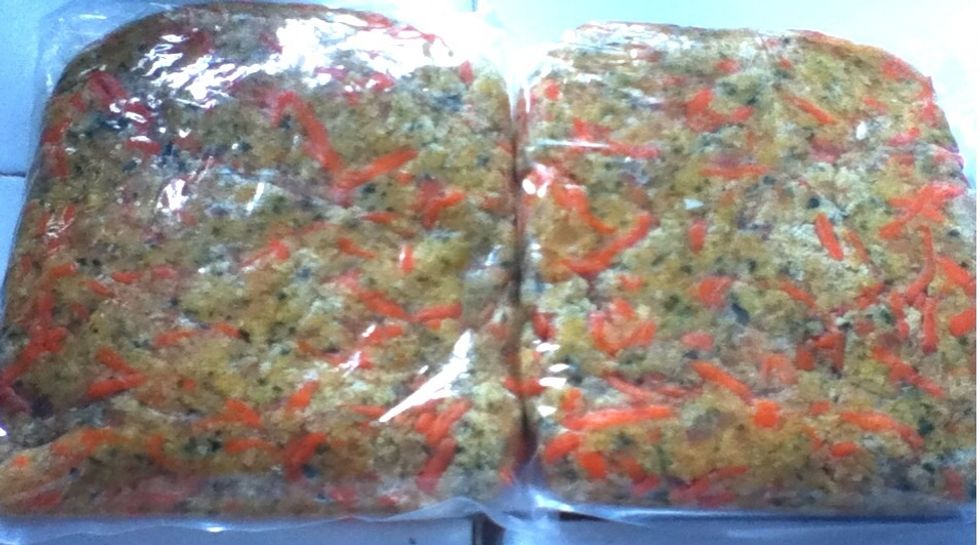 Combine all of the ingredient in a prepared bowl. Taste test and divide the dough into 2, flattened and put it in a plastic wrap. I usually put them in a fridge for at least 30 mnts before steam them.