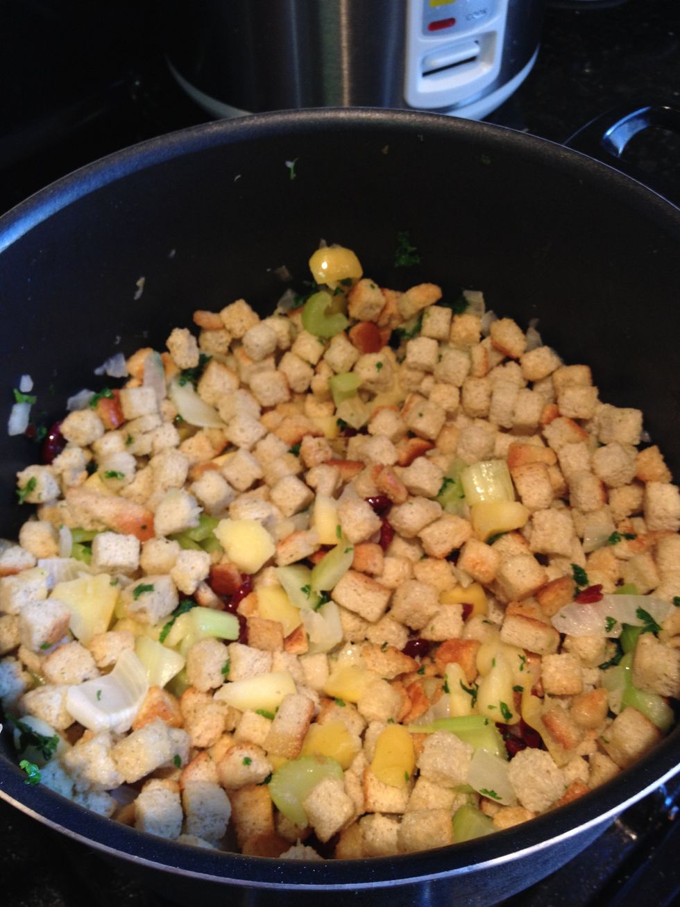 Combine all the ingredients together and mix frequently.