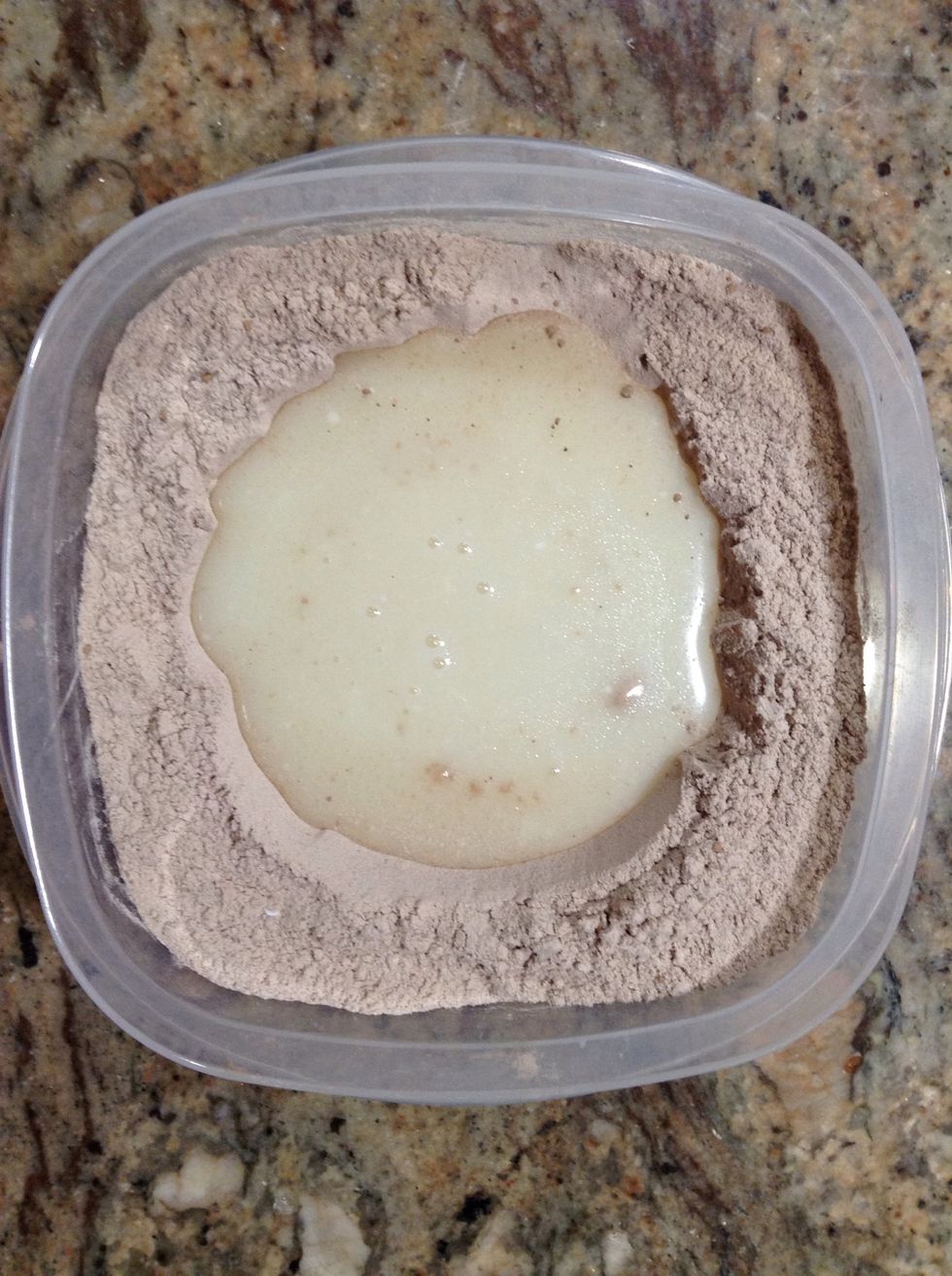 Combine buttermilk mixture with the dry ingredients