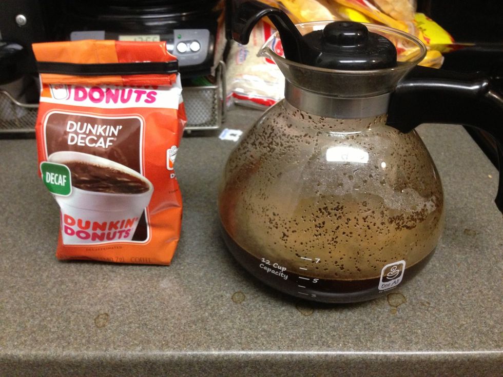 Combine coffee and water in a pitcher or container.  Use your favorite grounded coffee, or grind your own for even more flavor!