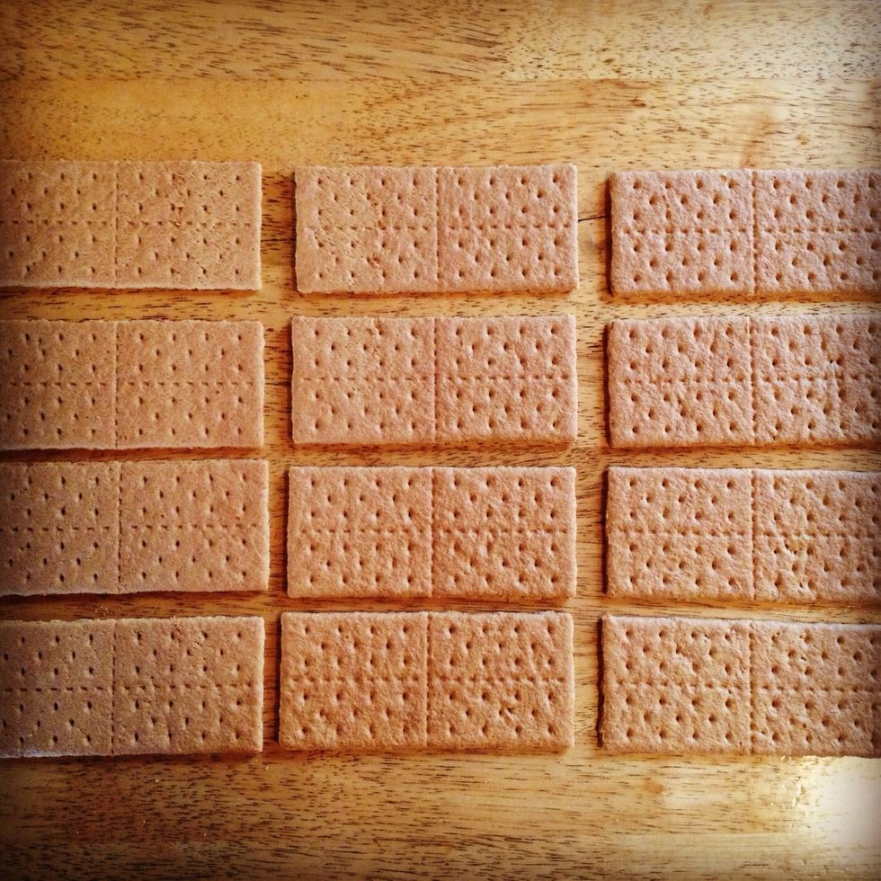 Combine crackers & powdered sugar into cuisinart.