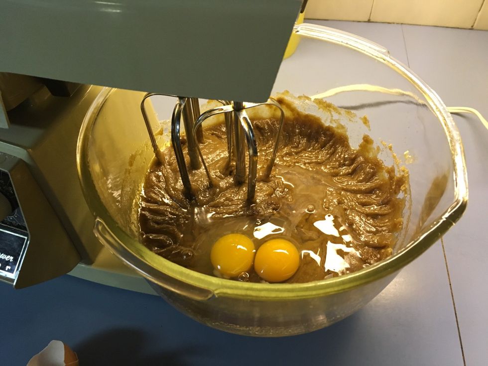 Combine eggs.