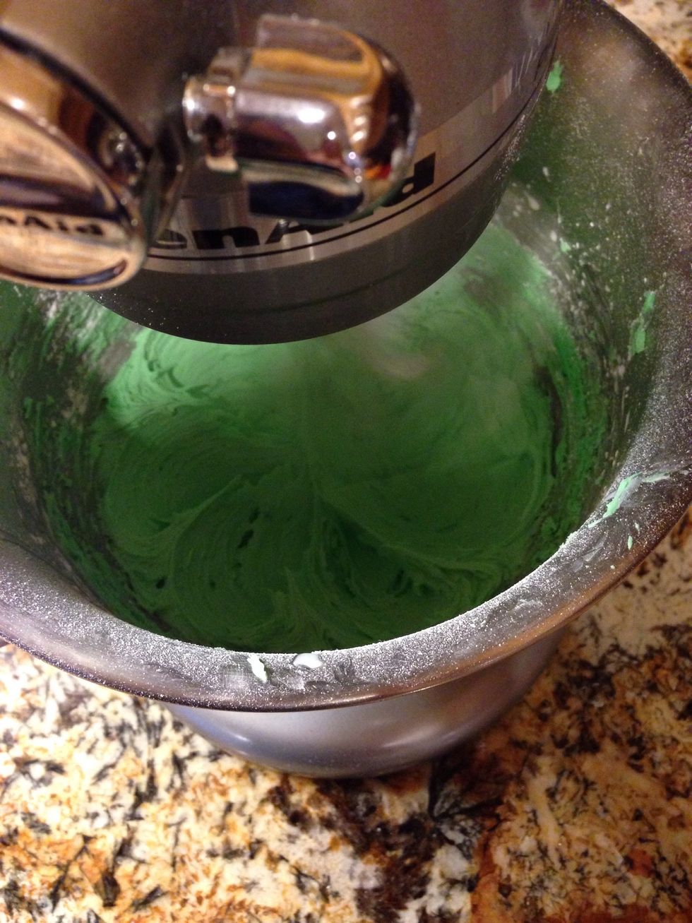 Combine frosting ingredients and beat for 2 - 3 minutes!