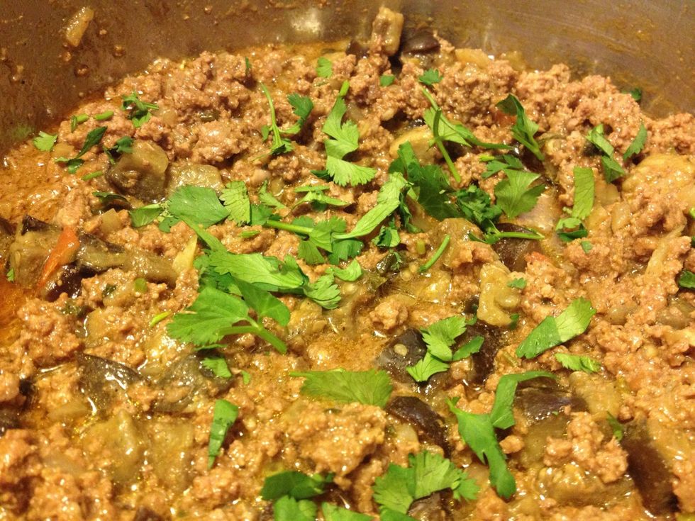 Combine it all together. Sprinkle with leftover cilantro.