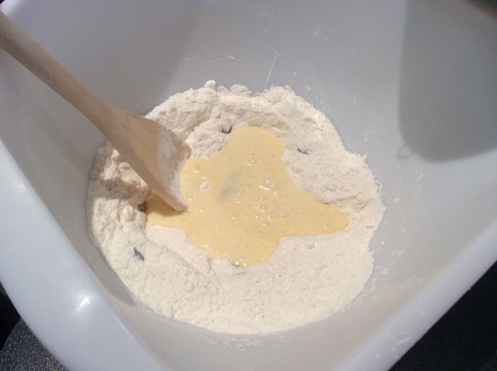 Combine The Dry And Wet Ingredients Together And Lightly Mix