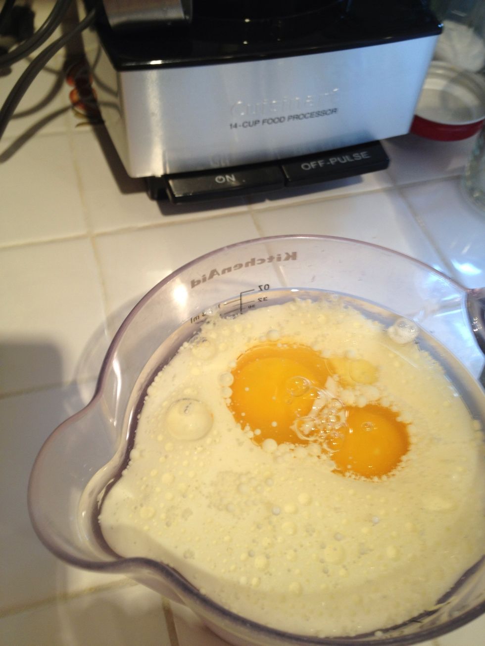 Combine the liquid ingredients, before adding to the dry ingredients. This helps to avoid over mixing.