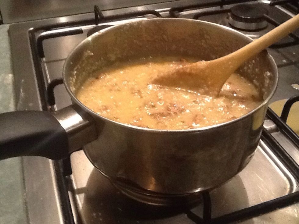 Combine the pecans and coconut and then remove from heat