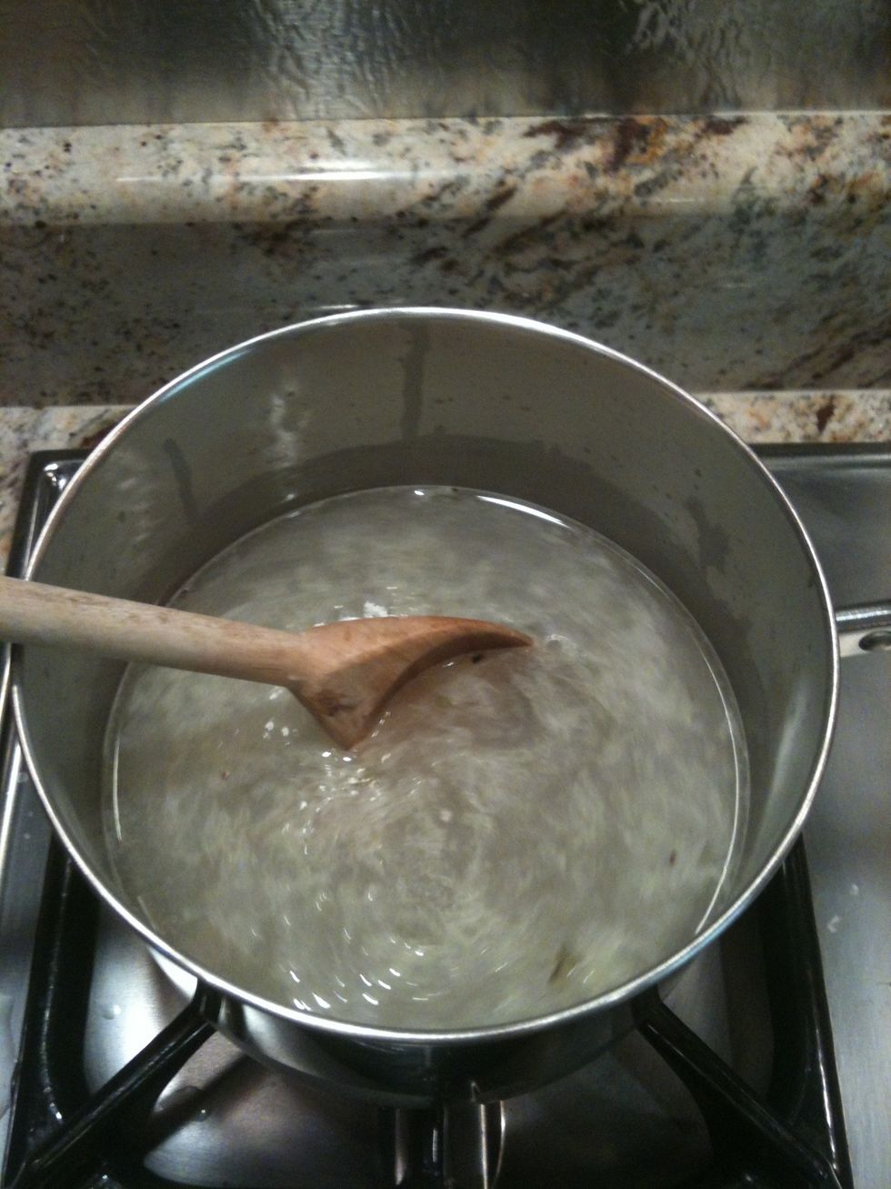 Combine the sugar, water, lime juice, the remaining salt, and the vinegar in a medium pan over medium-high heat, stirring to dissolve the sugar and salt, then remove from heat. Let cool for 10 mins.