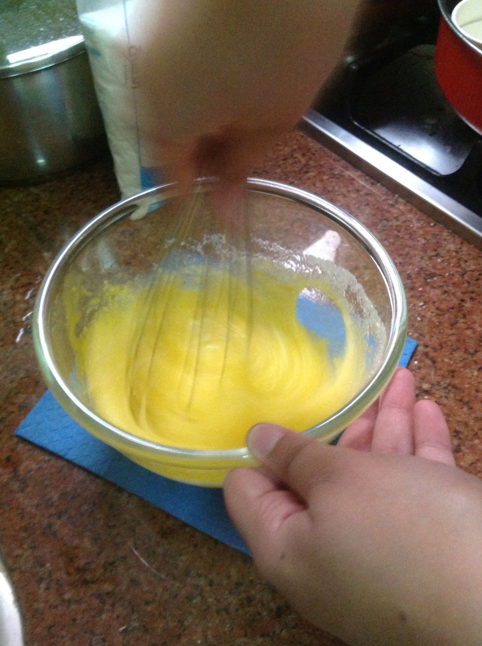 combine them well until you've reached a creamy consistency .