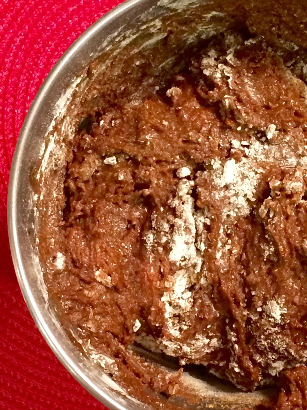 Combine wet and dry ingredients and stir until smooth, but do not over mix. You're almost done!!