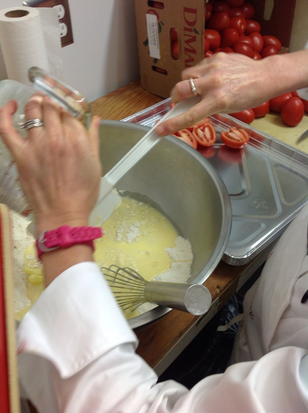 Combine wet ingredients first