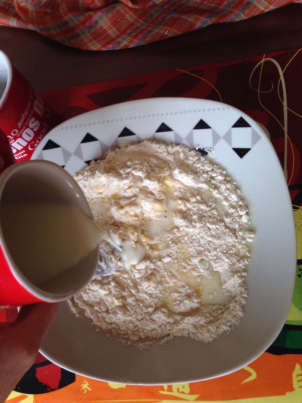 Combine with milk all at once