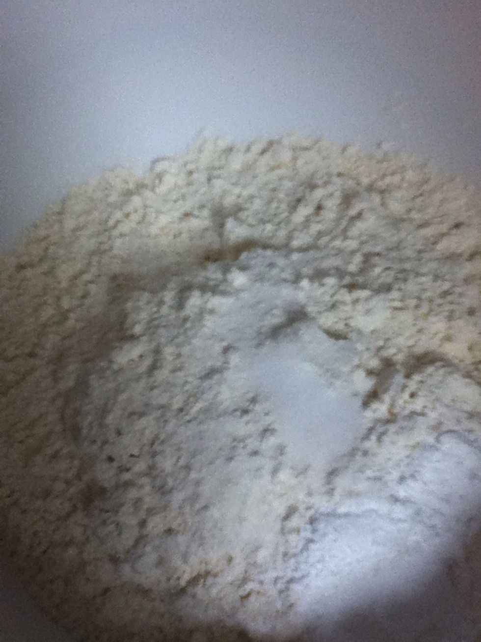 Combine your flour, baking powder and salt in a bowl.