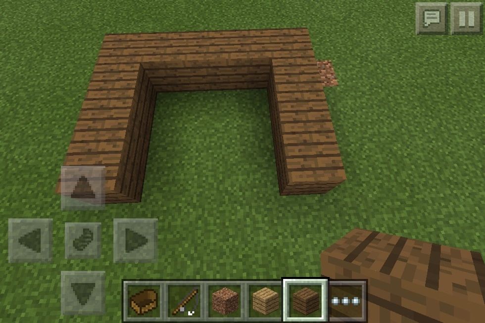 Come back 4 times and it should look like a half of square