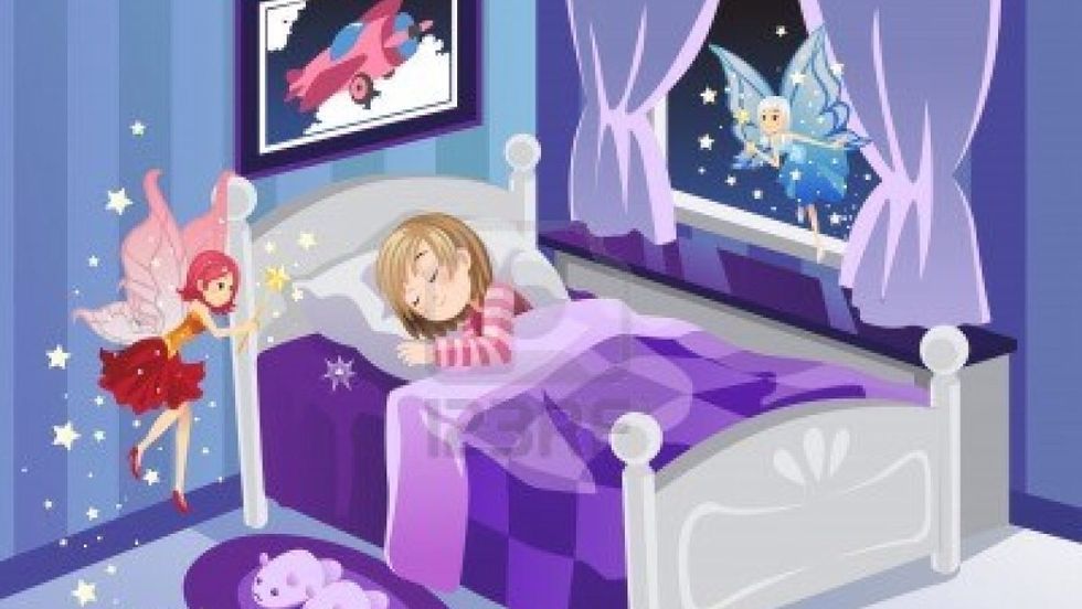 Come back and sleep . Don't think about anything just think of relaxing .