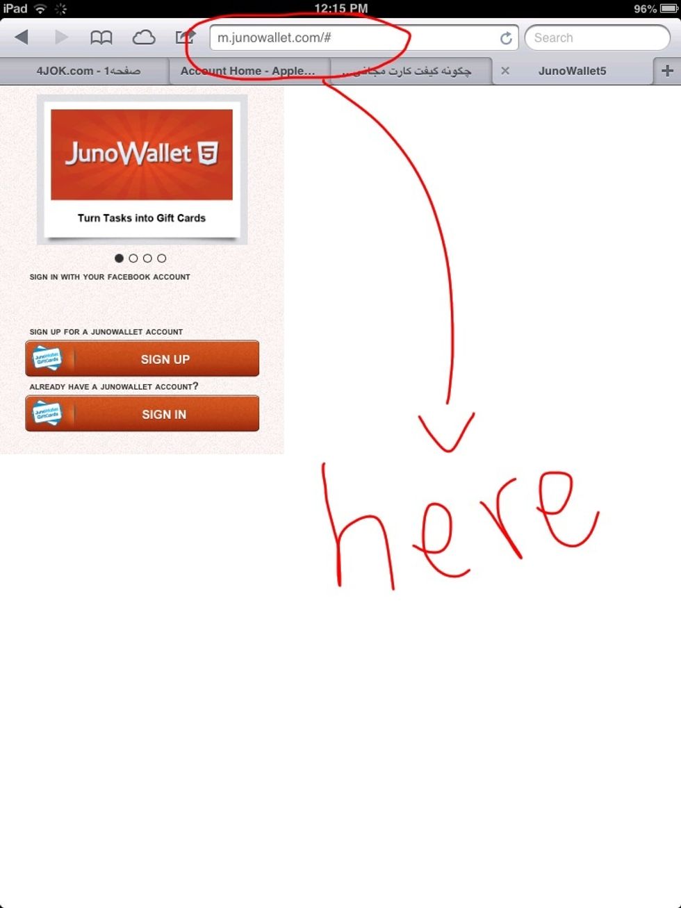 come to this address(http://m.junowallet.com/#) and sign in with your bamboo wallet account. Remember, come here with safari on your device