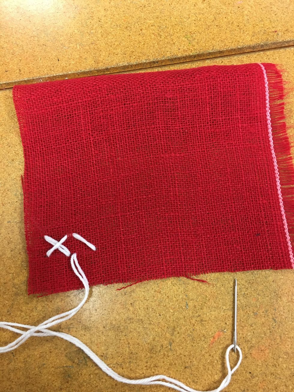 Come up in the left corner of your imaginary square.