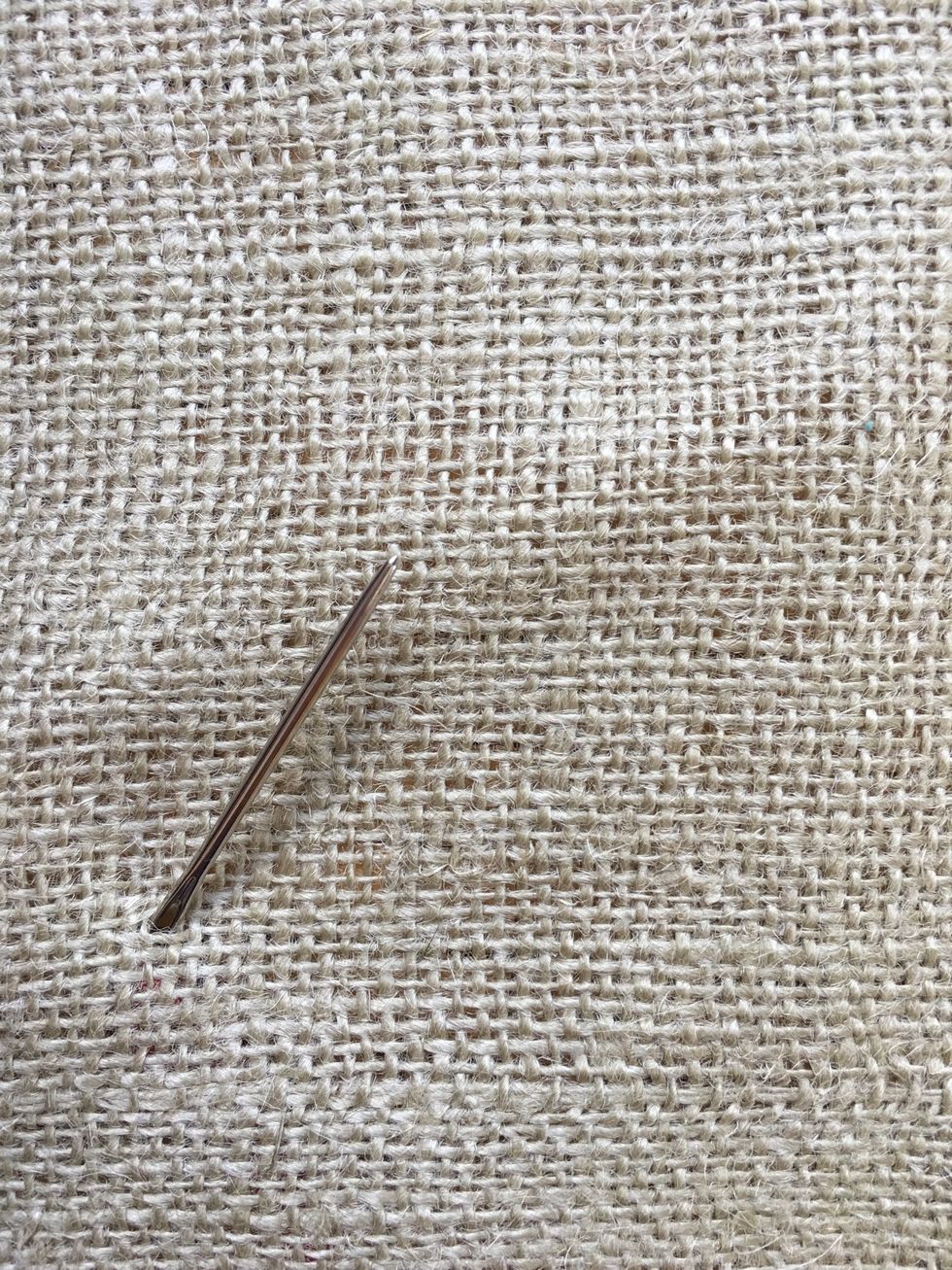 Come up through your fabric.