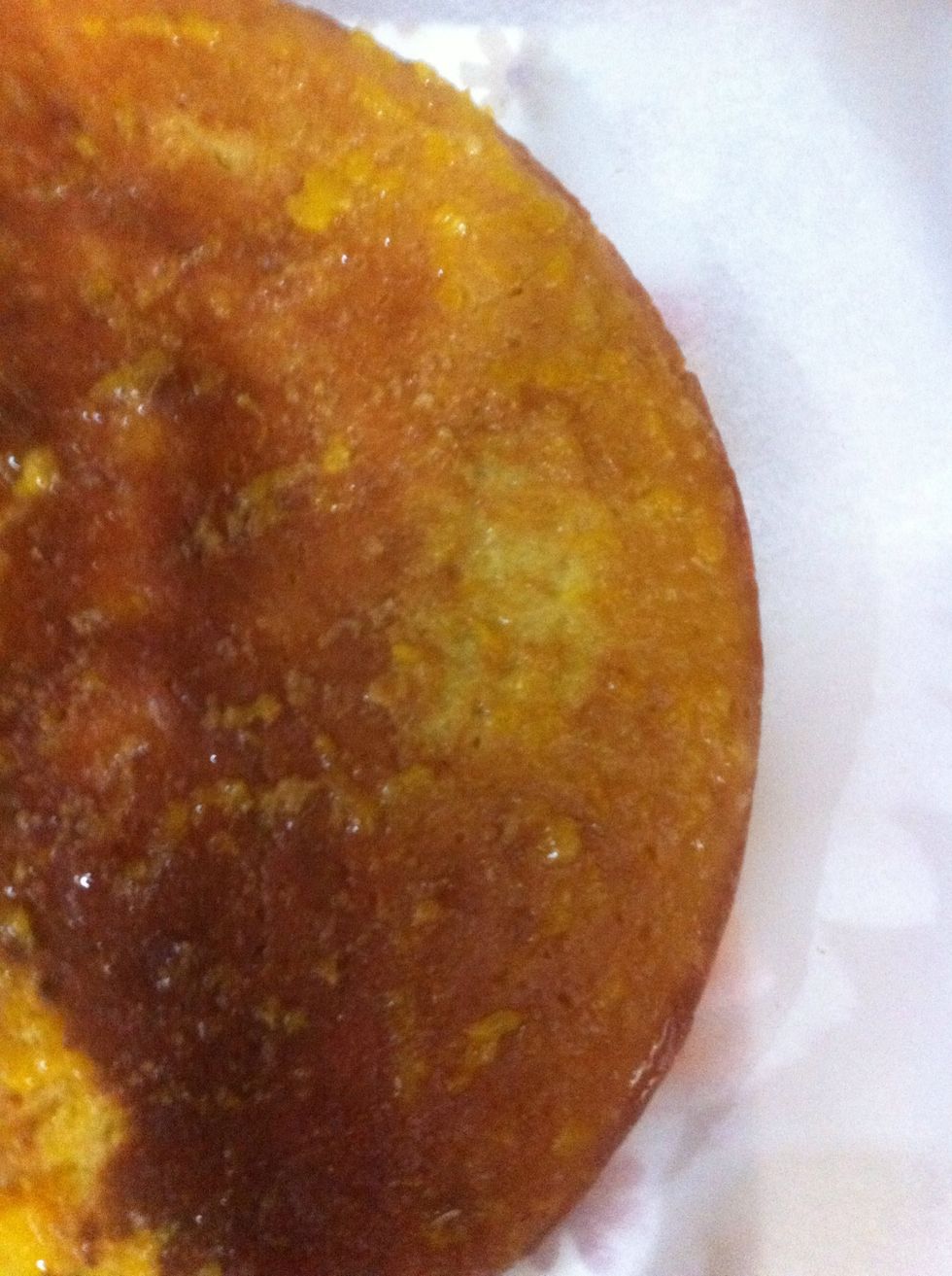 Coming back to the cake. Poke holes in it with a fork to let the syrup absorb. Here I've poured syrup already n let it sit for few minutes to soak it all up
