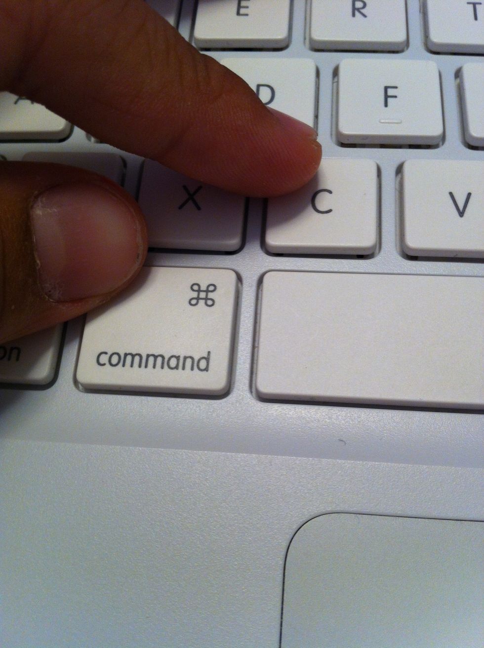 Command + C (Copy)
