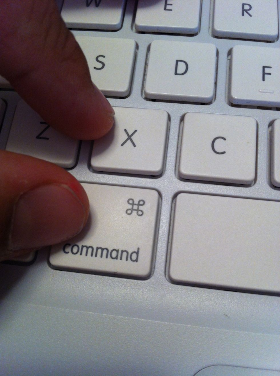 Command + X (Cut)