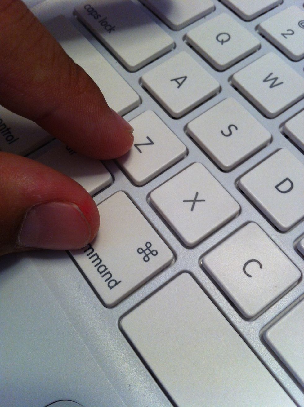 Command + Z (undo)