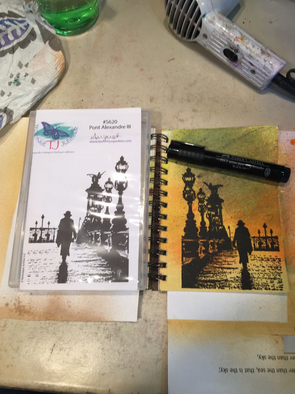 Compare your image with the stamped insert.  Darken more if needed.