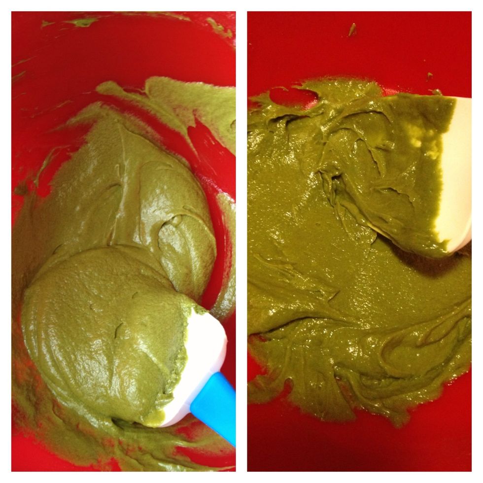 Comparison between Recipe 1 & 2, the second one looks greener.