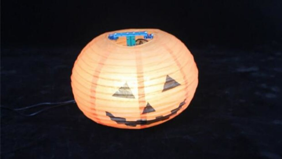 Complate  And you need anothe Pumpkin Lantern to cloth it.