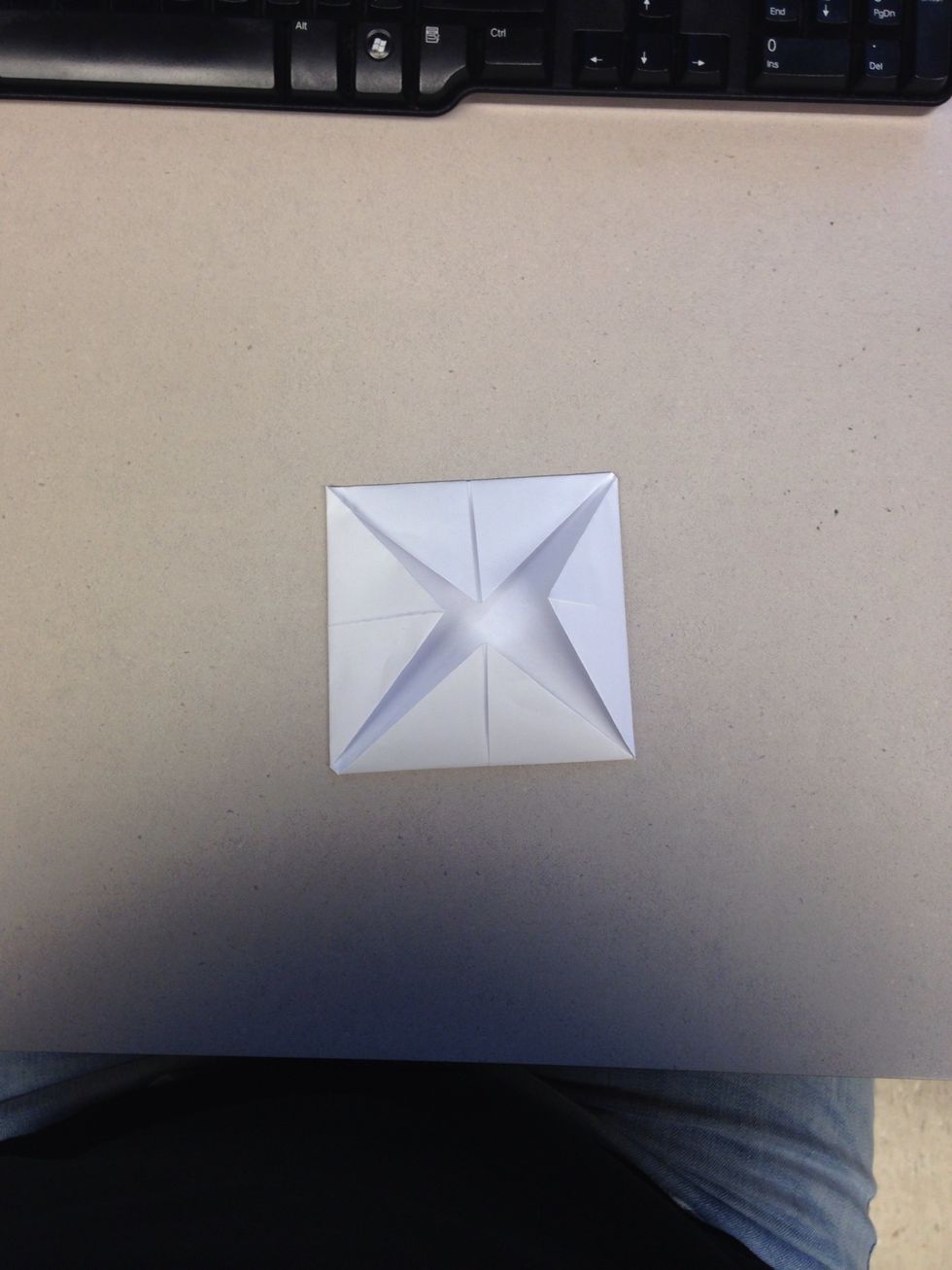 Complete all corners into the center point.