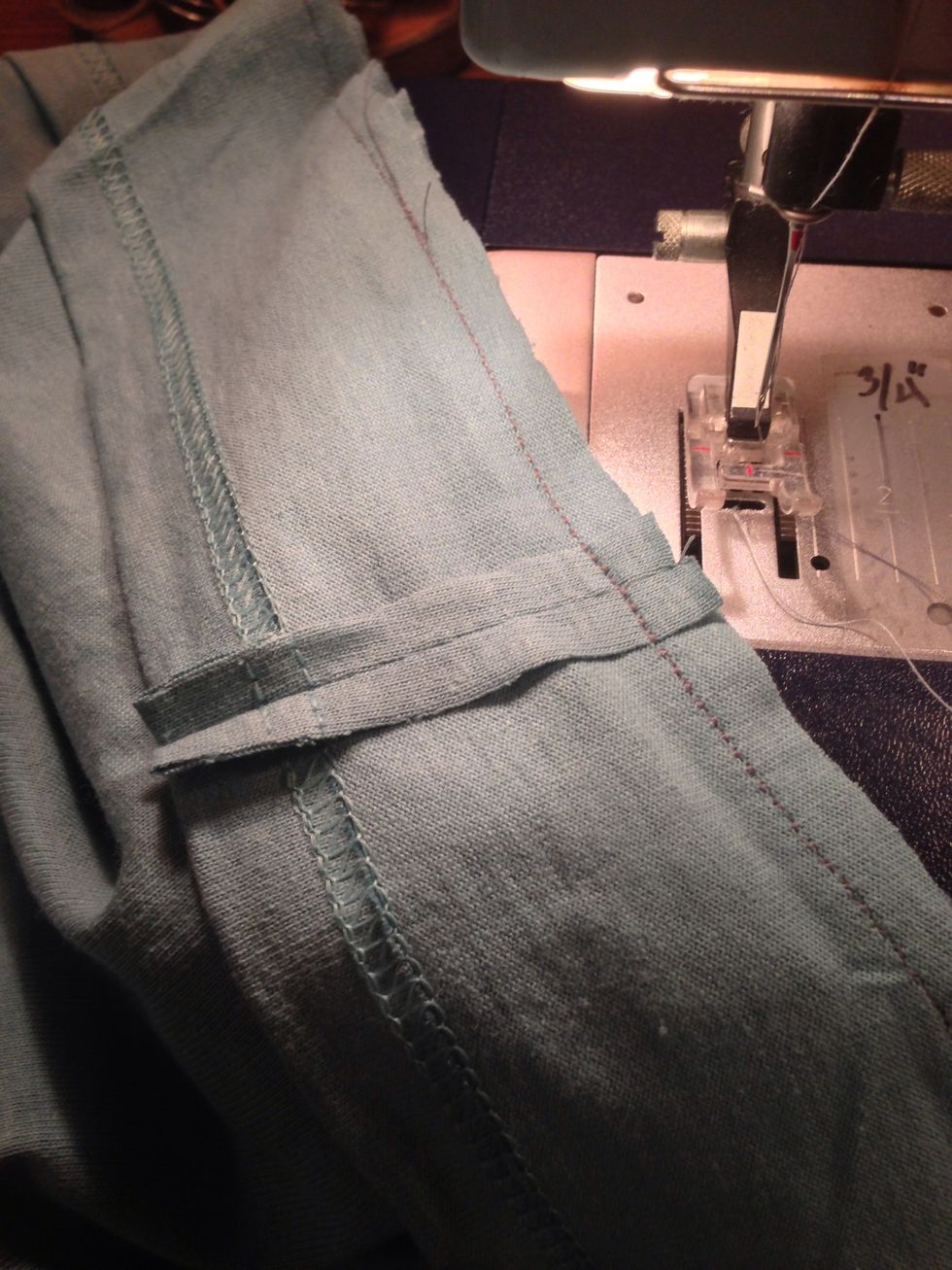 Complete attaching the hem.