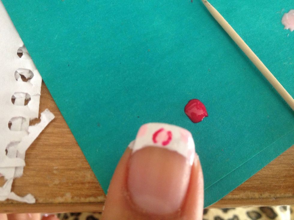 Complete the another middle but not at all, leave two little spaces