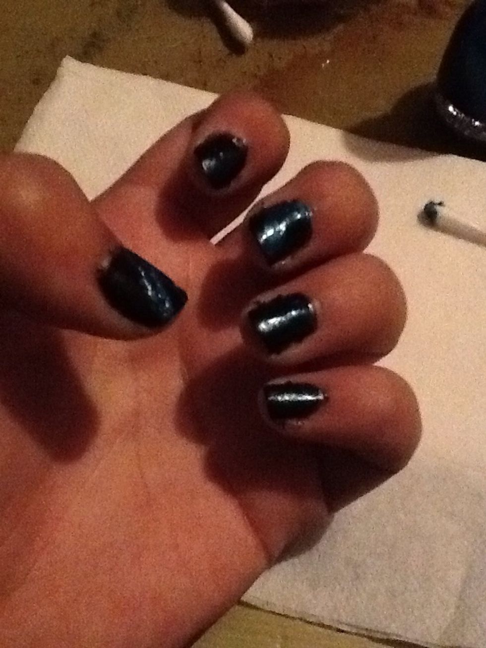 Complete until all nails have a streak