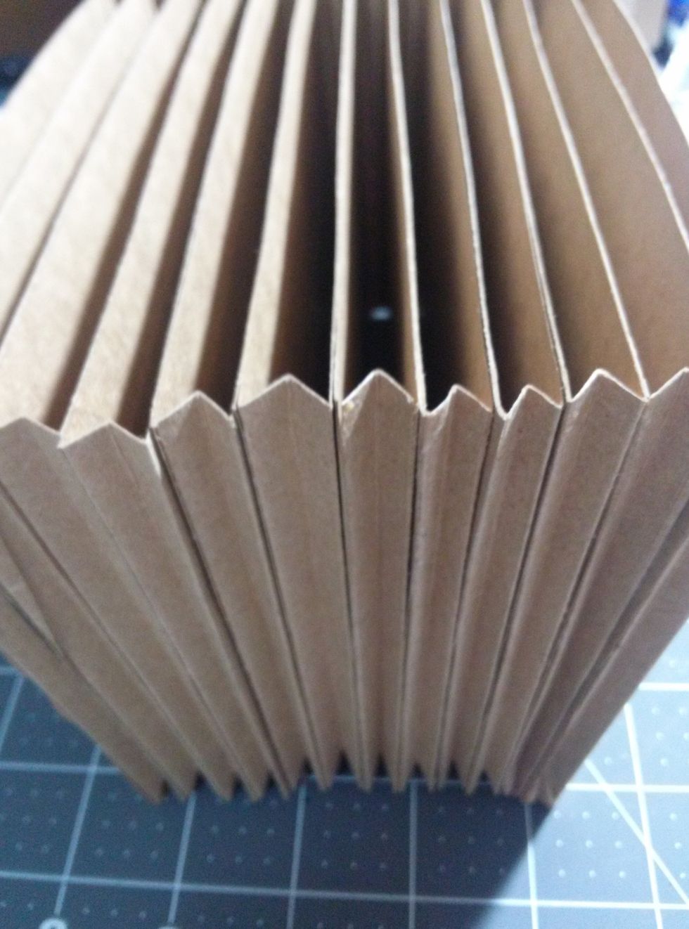 Completed accordion envelopes. Add to box and embellish as desired.