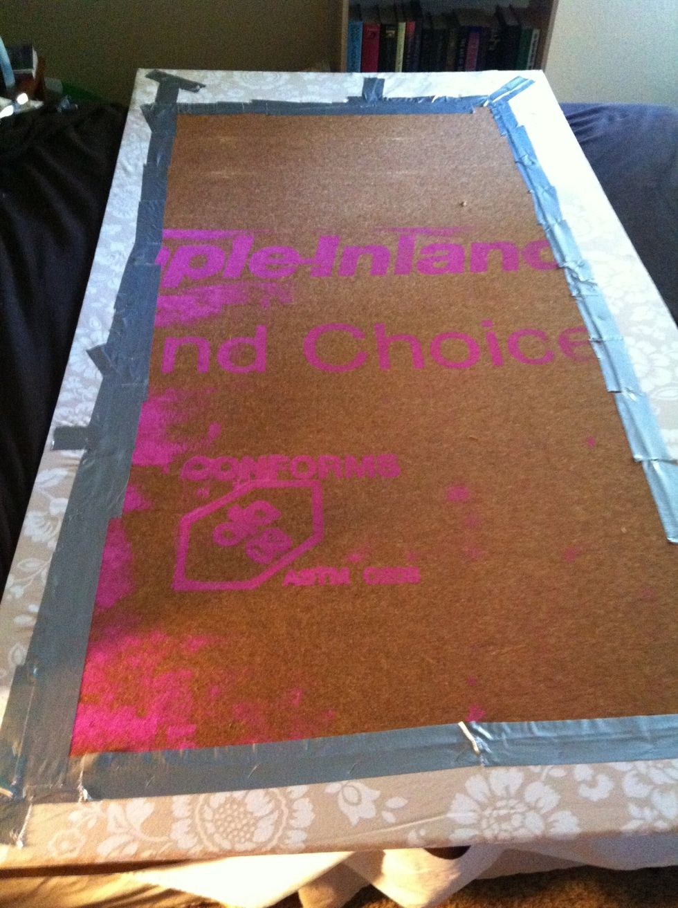 Completed back. Don't worry too much about what it looks like, because we're going to screw it directly to the wall.