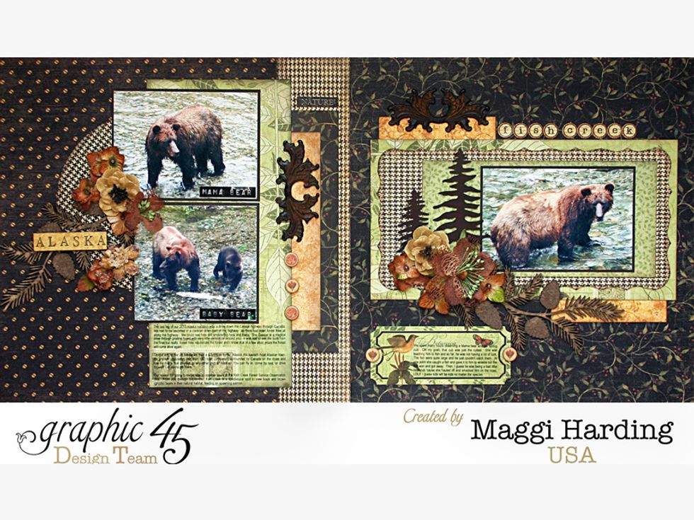 Completed double page layout.